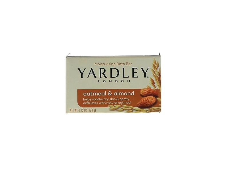 Yardley London Moisturizing Bath Bar, Oatmeal & Almond, 4.25 oz/120 g, Pack Of 3