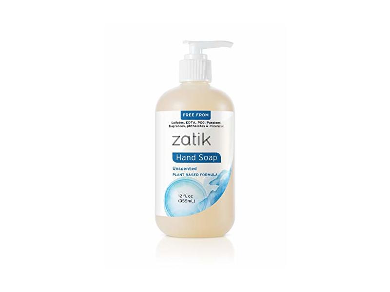Zatik Hand Soap, Unscented, 12 fl oz/355 mL