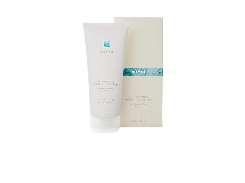 Zents Water Age Defying Probiotic Lotion, Organic Shea Butter and Lotus, 6.4 fl oz/181 mL