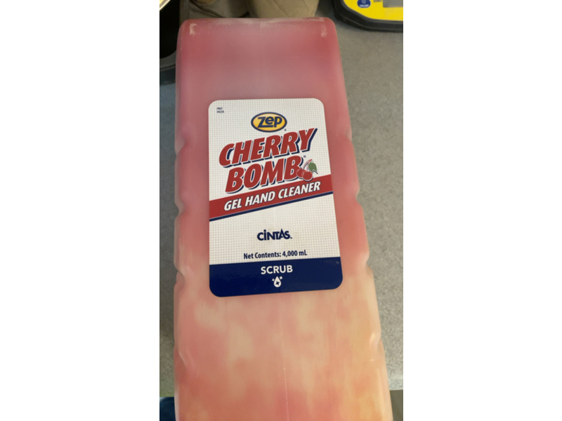 Zep Gel Hand Cleaner, Cherry Bomb, 4000 mL