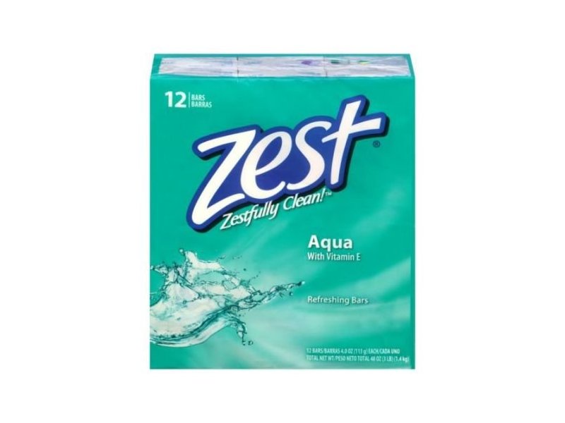 Zest Aqua With Vitamin E Refreshing Bars, 4.0 oz / 113 g, 12 Count