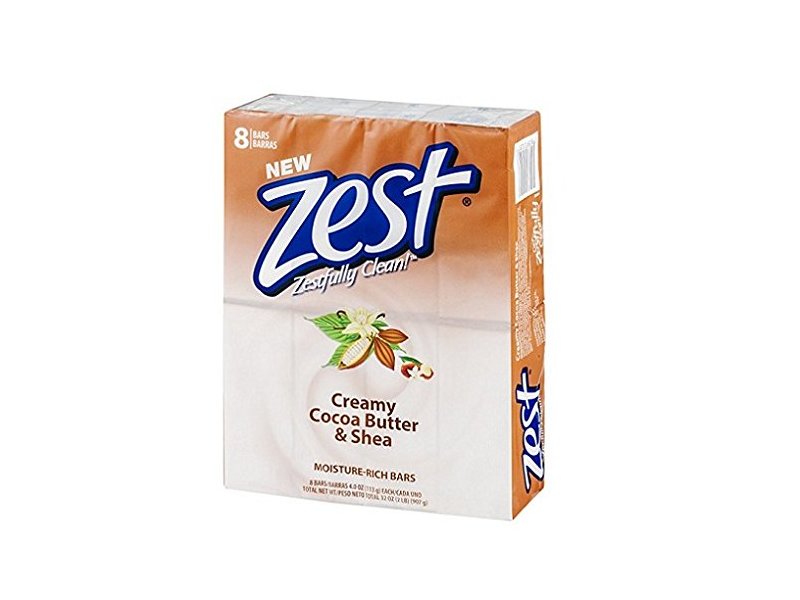Zest Bar Soap, Cocoa Butter & Shea, 4 oz (Pack of 8)