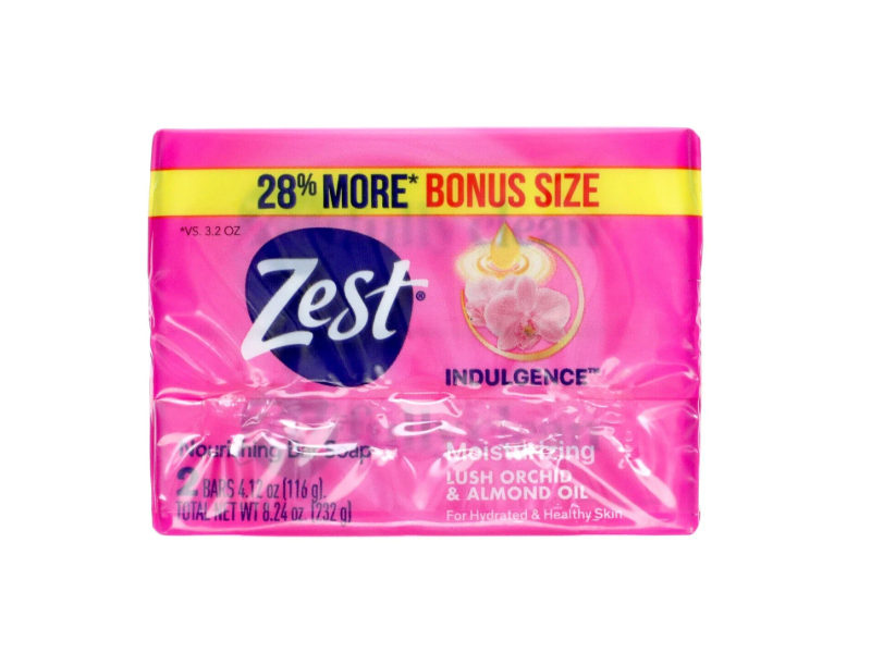 Zest Nourishing Bar Soap, Lush Orchid & Almond Oil, 4.12 oz/116 g