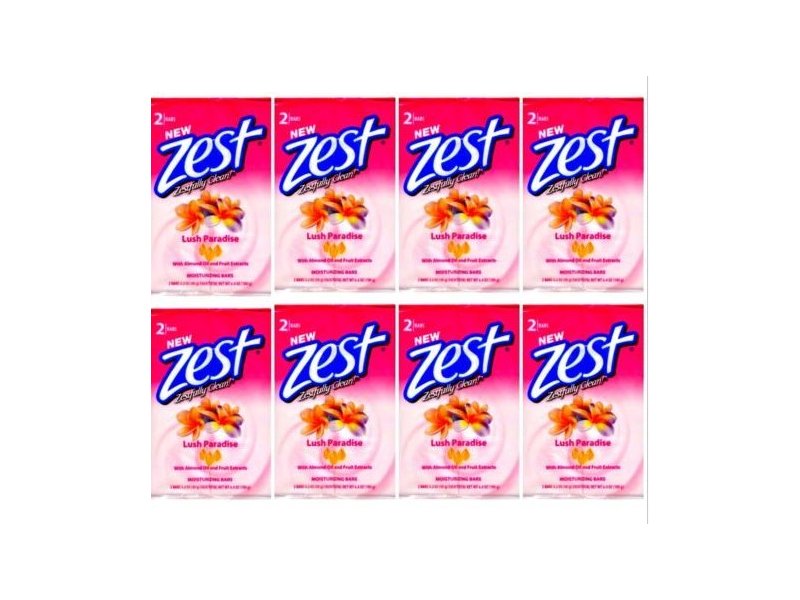 Zest Zestfully Clean Lush Paradise Bath Soap, 3.2 oz each